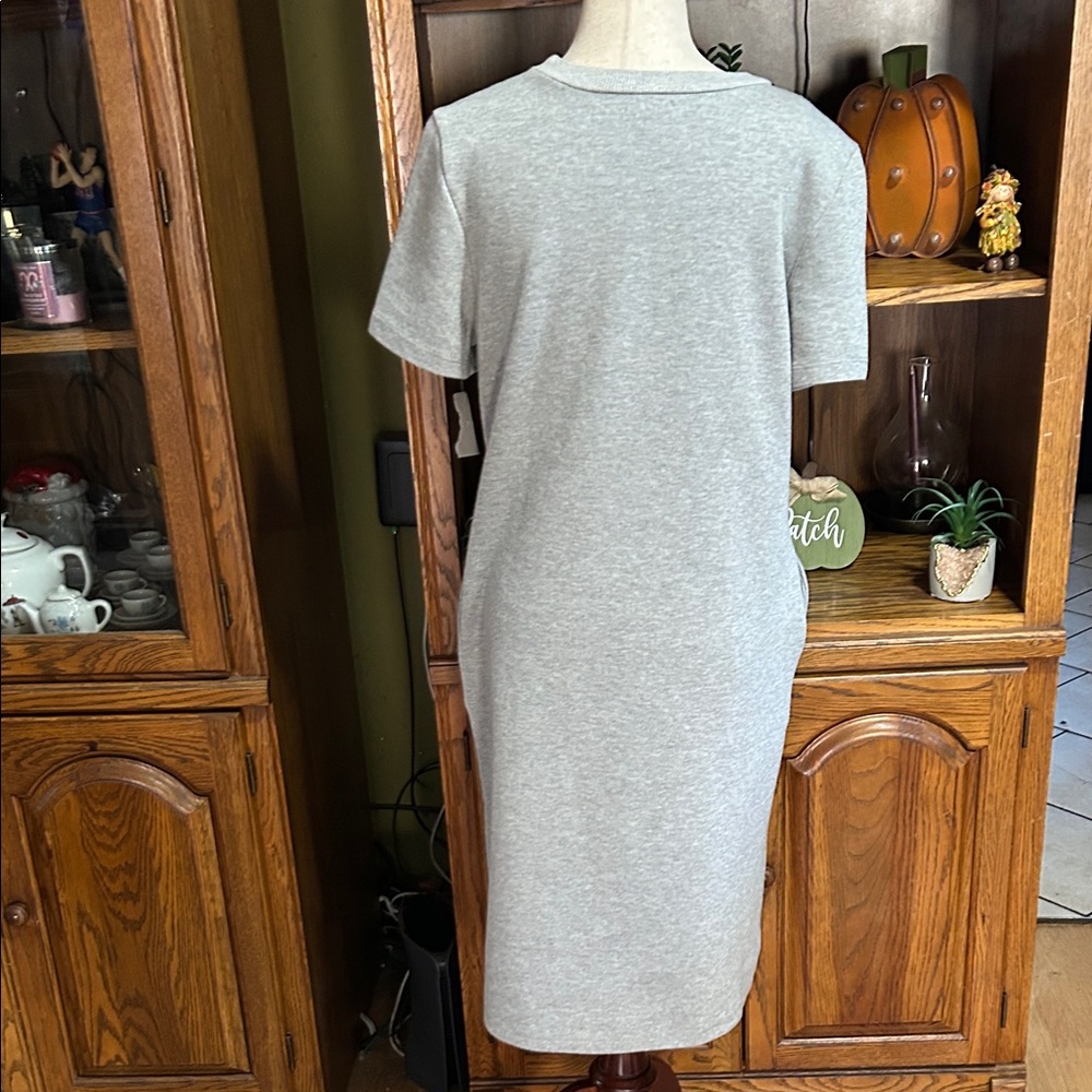 Falls Creek Gray Midi Dress With Pockets Medium NWT - Picture 7 of 10